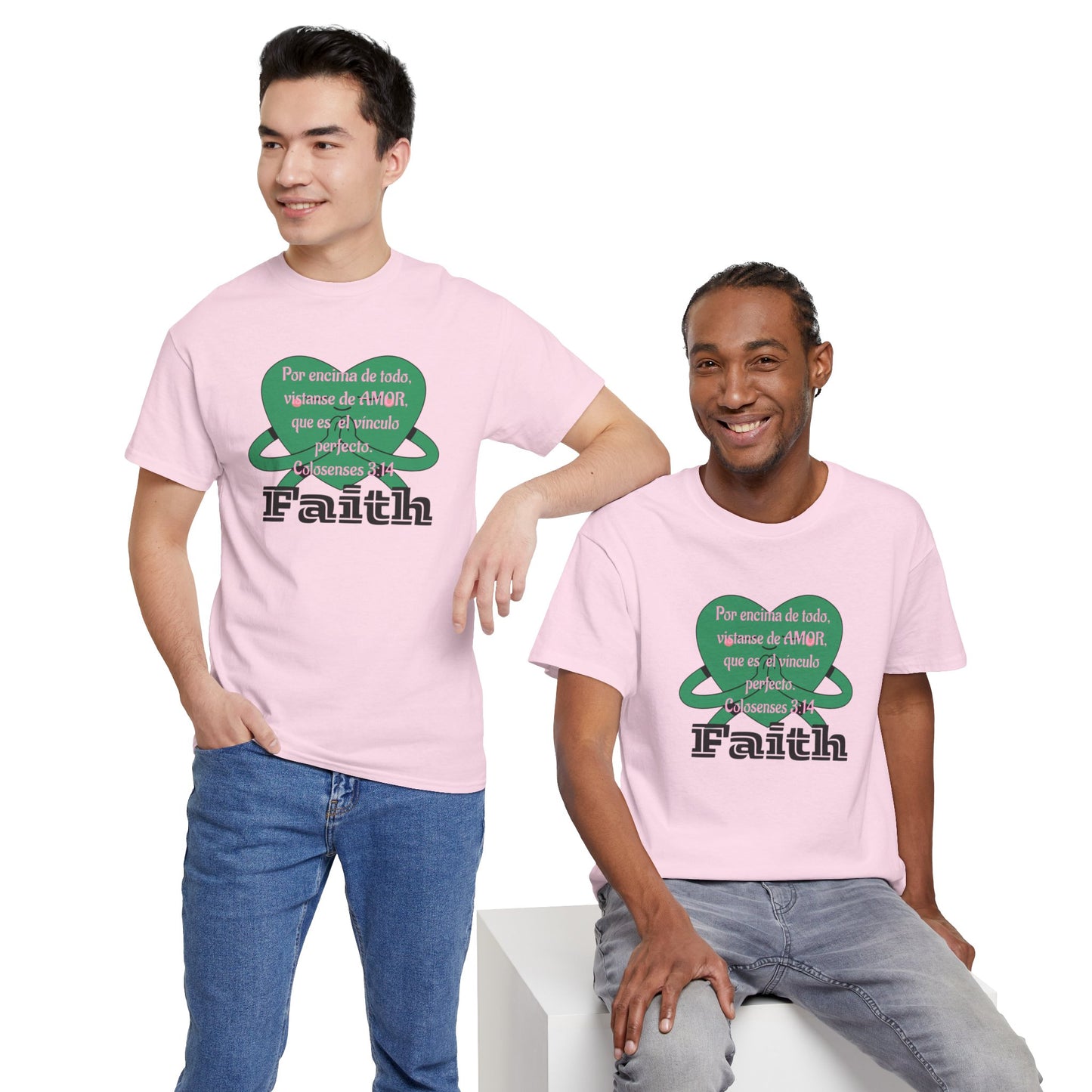 Unisex Heavy Cotton Tee - Fe (Faith), Colosenses 3:14