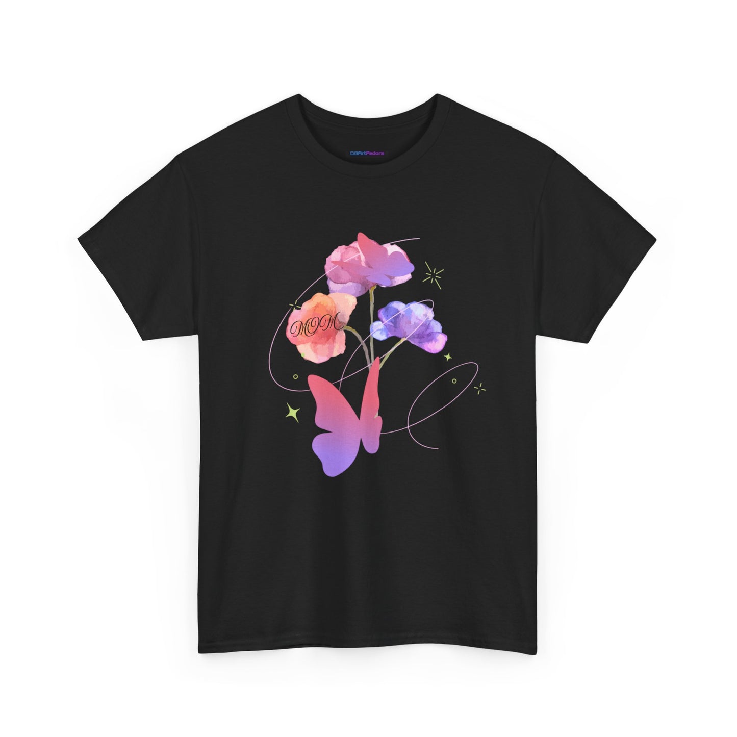 Dreamy Watercolor Flowers & Butterfly - Heavy Cotton Tee