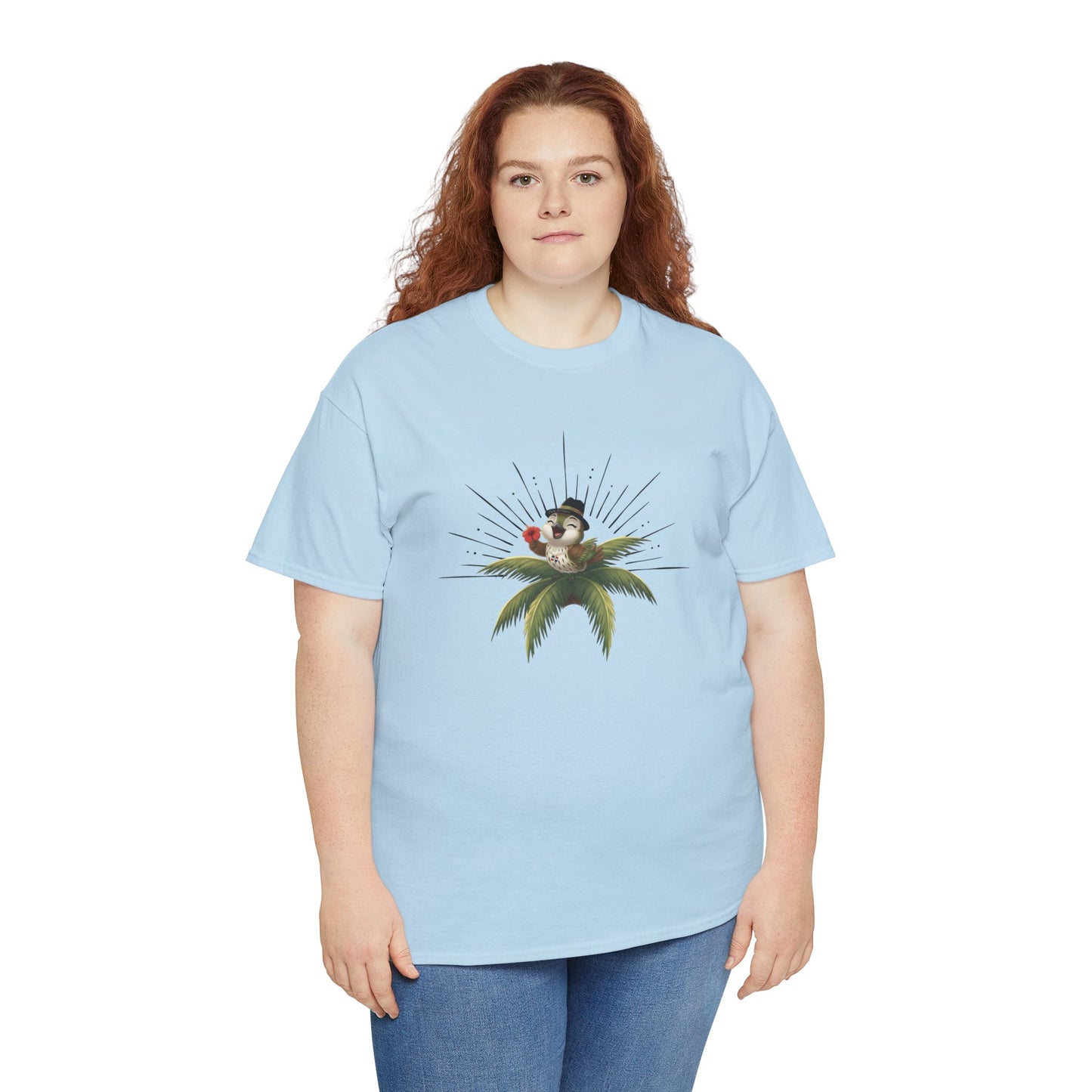 Unisex Heavy Cotton Tee Ciguita Tropical Sunrise