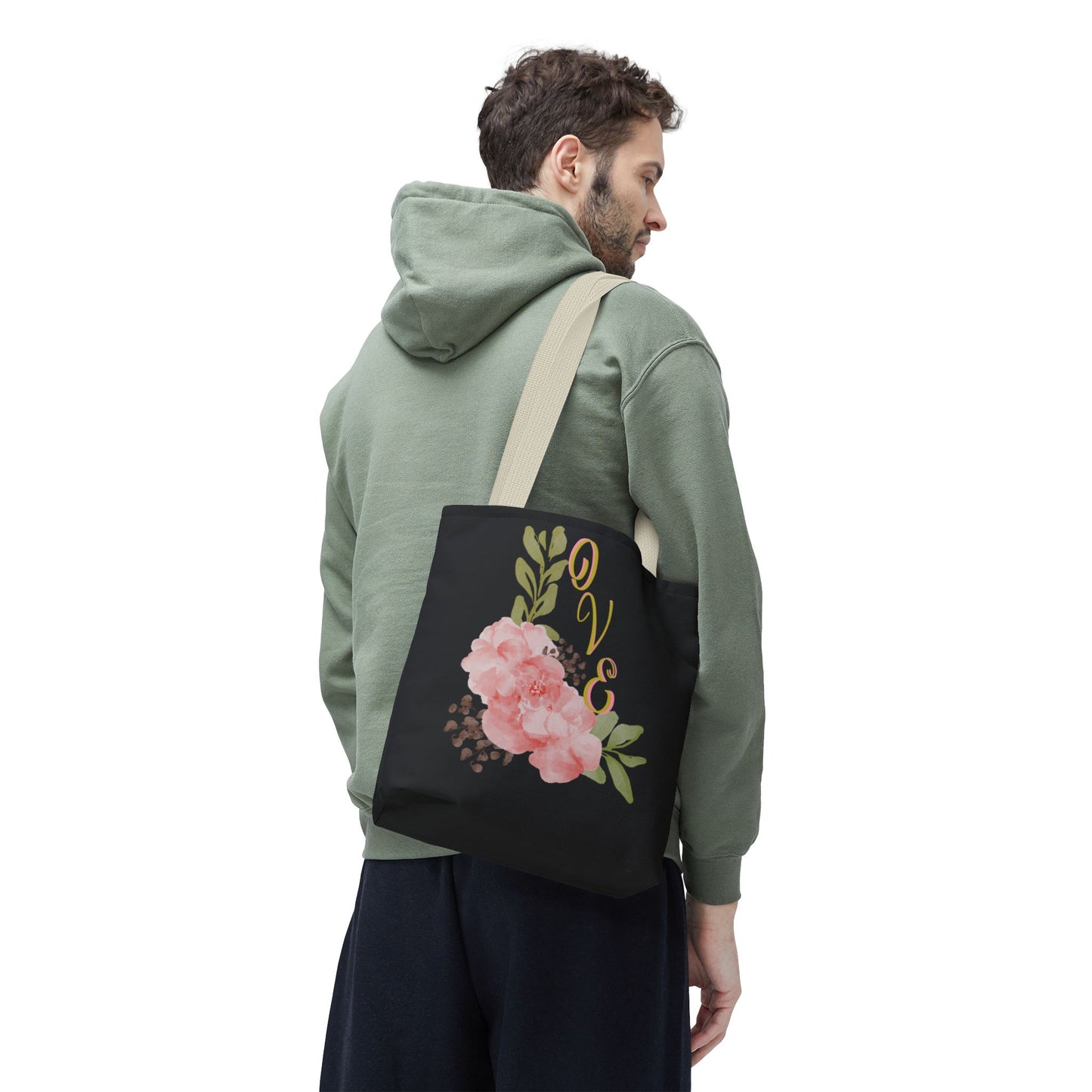 Floral “Love” Design - Tote Bag
