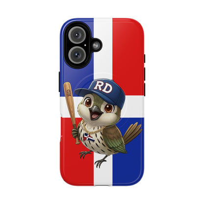 Dominican flag with Cigüa ready for baseball Tough Magnetic Iphone Cases