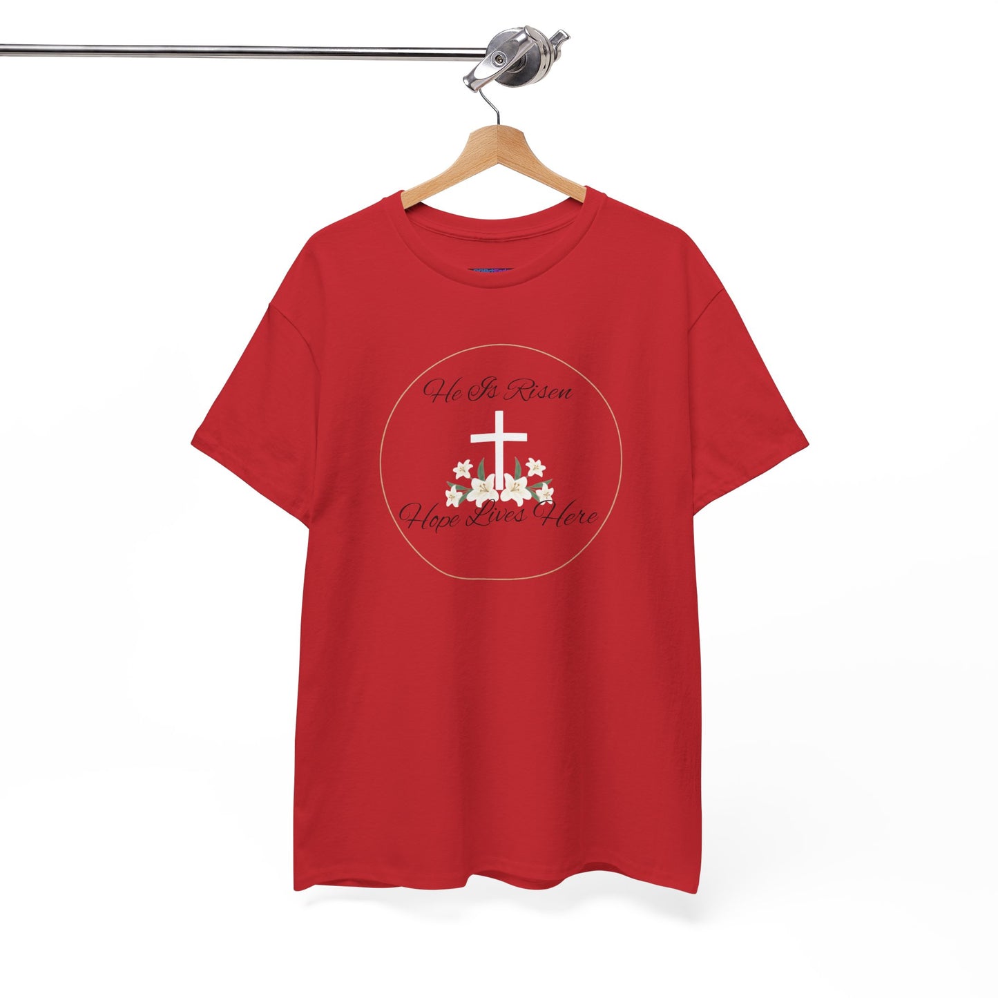 Unisex Heavy Cotton – He is Risen, Hope Lives Here
