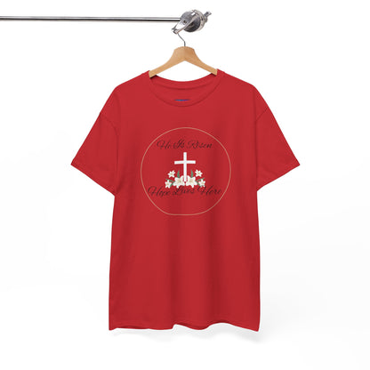 Unisex Heavy Cotton – He is Risen, Hope Lives Here