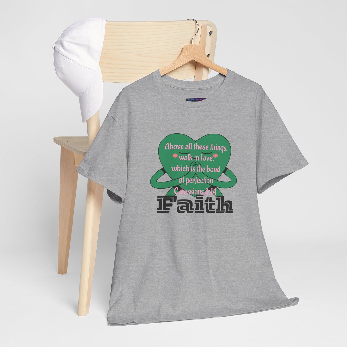 Unisex Heavy Cotton Tee -Faith, Colossians 3:14