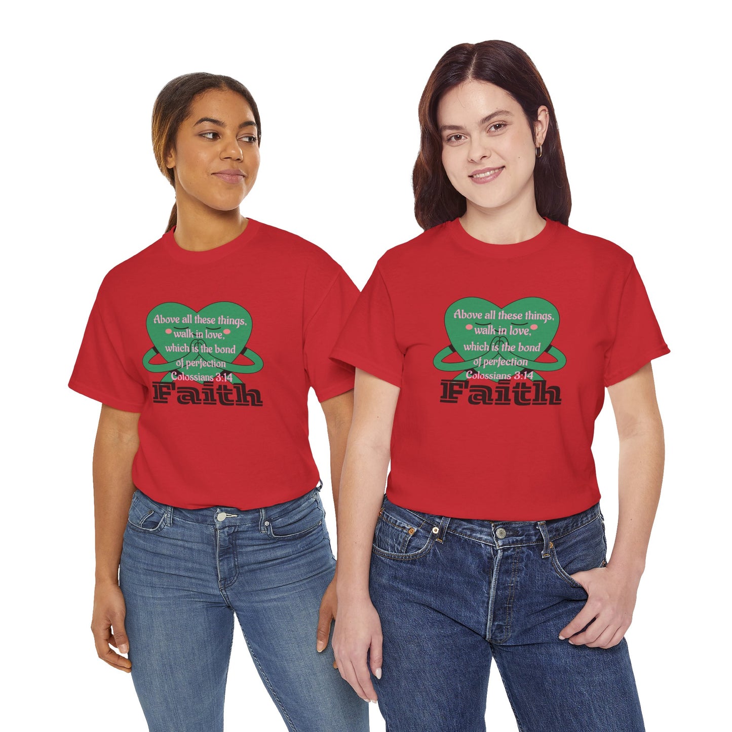 Unisex Heavy Cotton Tee -Faith, Colossians 3:14