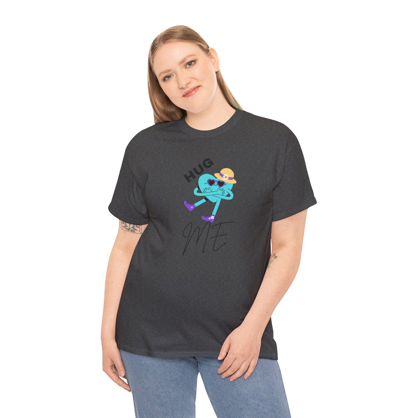 Unisex Heavy Cotton Tee HUG ME GIRL