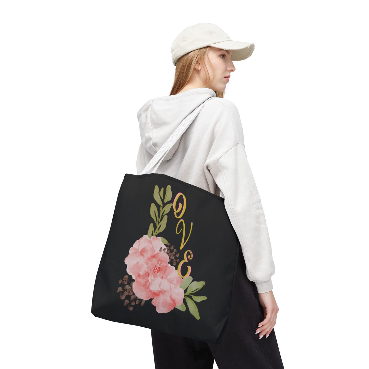 Floral “Love” Design - Tote Bag