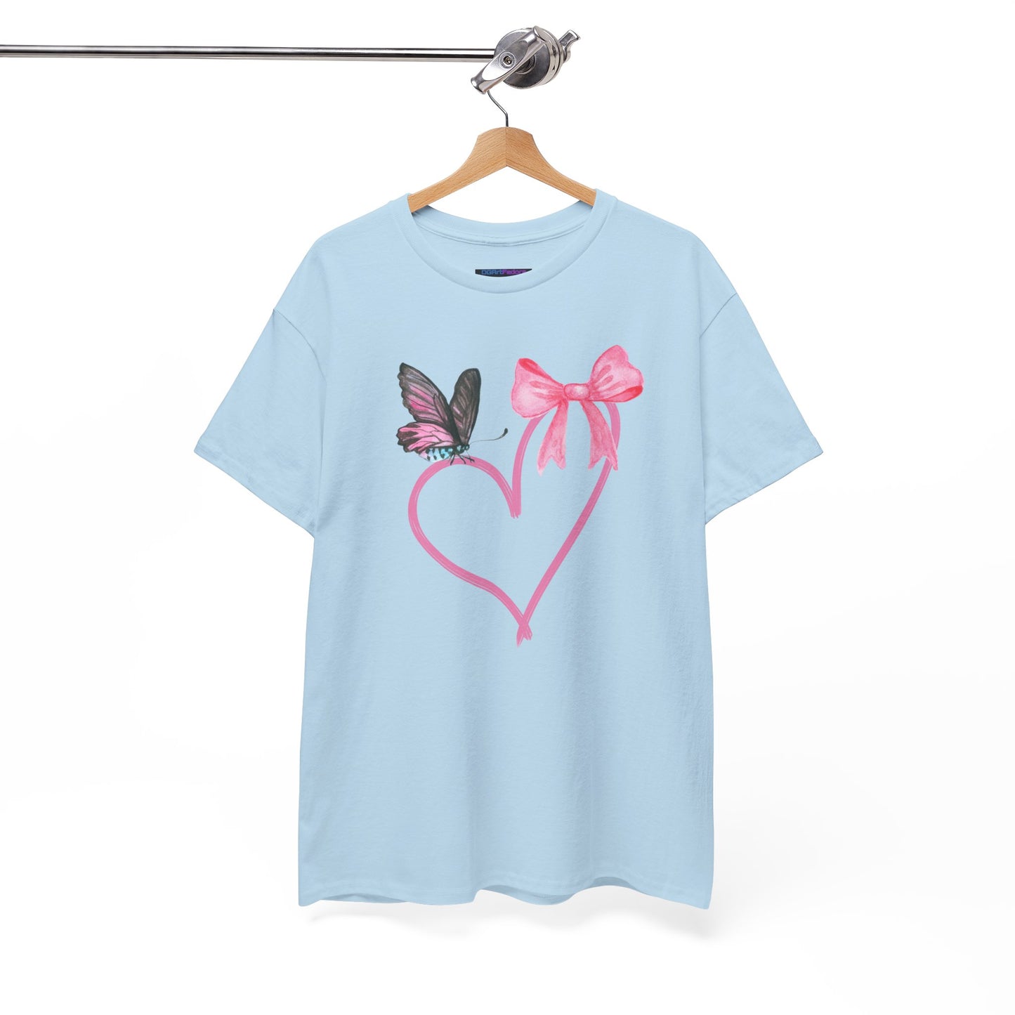 Unisex Heavy Cotton Tee Heart & Butterfly