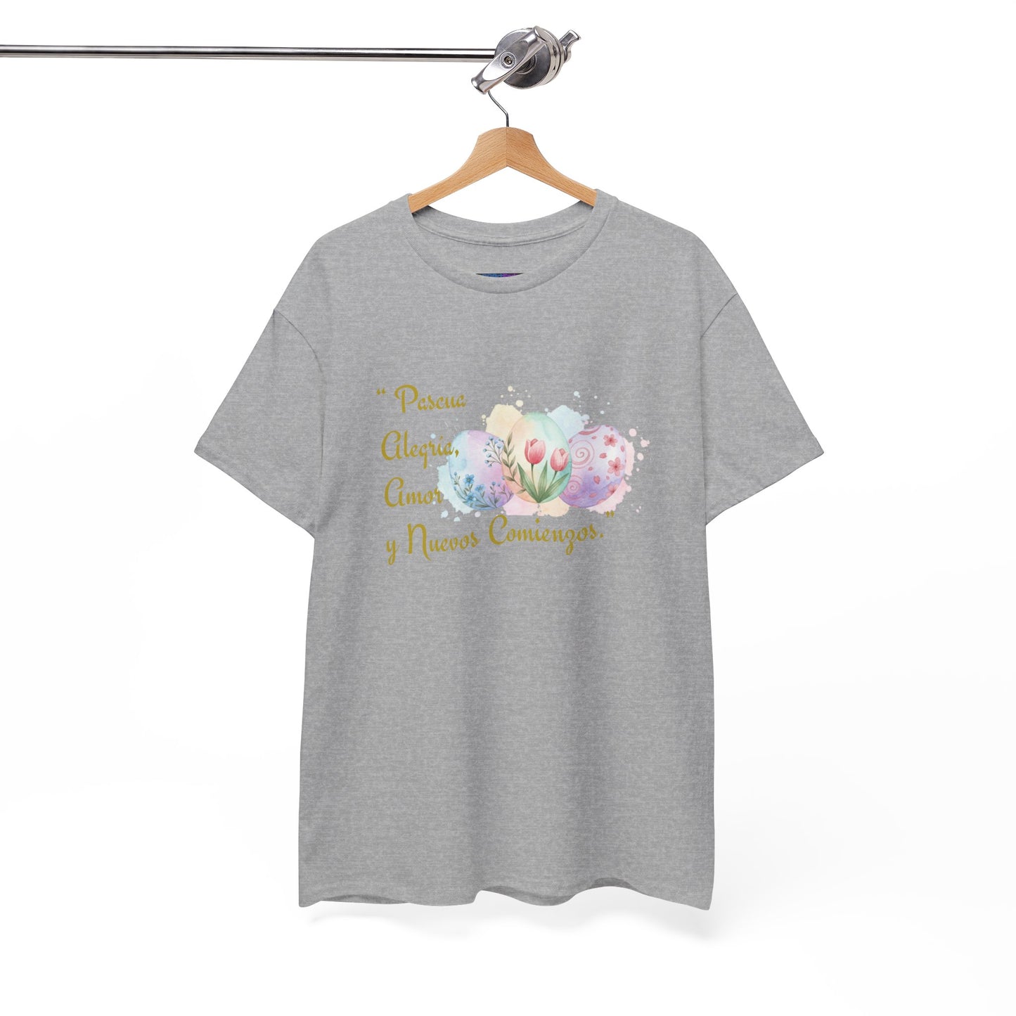 Unisex Heavy Cotton Tee - Easter, Joy, Love, & New Beginnings (Spanish Version)