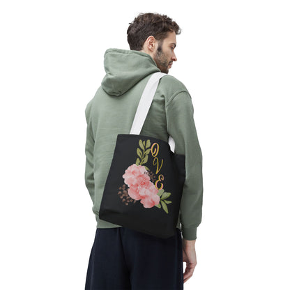 Floral “Love” Design - Tote Bag