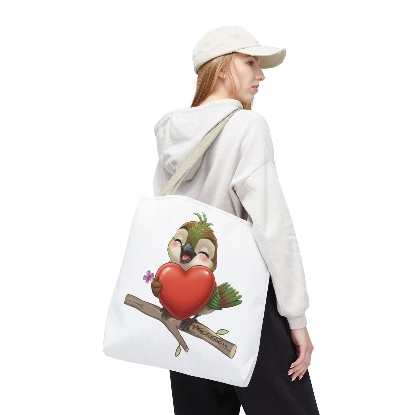 Tote Bag (AOP) - Ciguita Hugging Heart
