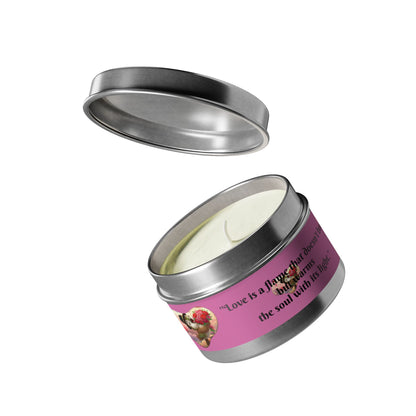 Love is a Flame Tin Candle